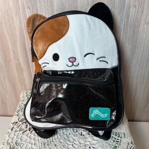 Squishmallows Cam The Calico Cat Backpack with Glitter Pocket